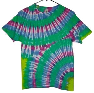 New Kids Gildan Green and Blue Short Sleeve Tie Dye Tee